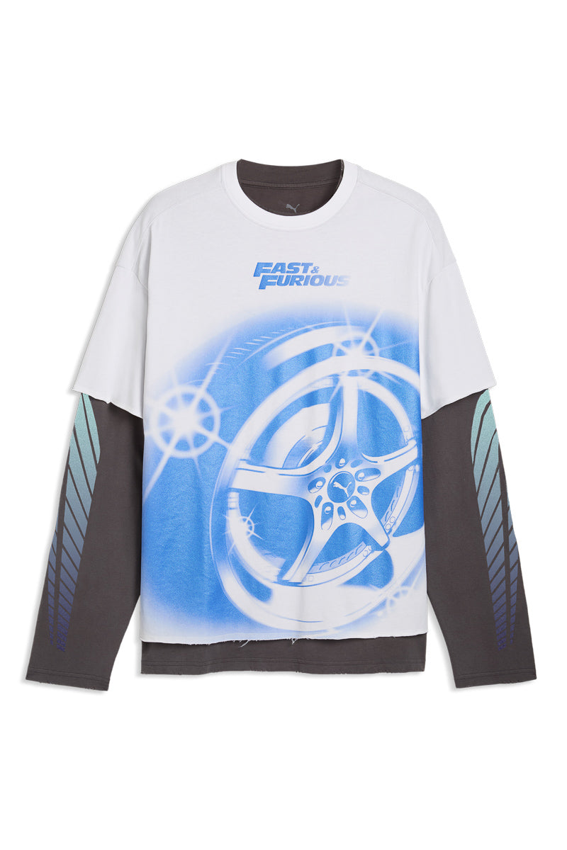 PUMA x FAST & FURIOUS DOUBLE LAYERED LONG SLEEVE TEE - Mens