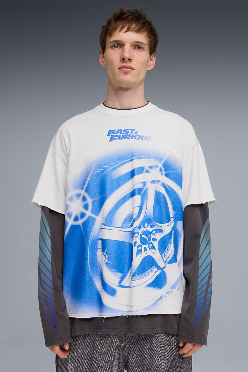PUMA x FAST & FURIOUS DOUBLE LAYERED LONG SLEEVE TEE - Mens