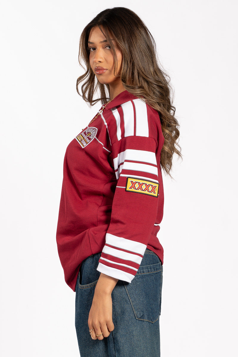 State of Origin QLD Maroons 1996 Retro Jersey - Womens