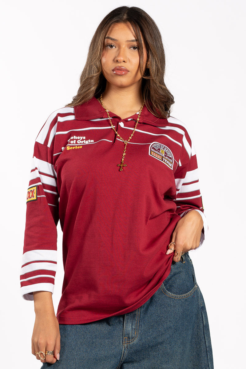 State of Origin QLD Maroons 1996 Retro Jersey - Womens