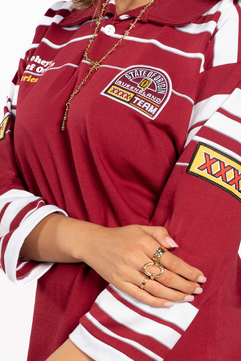 State of Origin QLD Maroons 1996 Retro Jersey - Womens