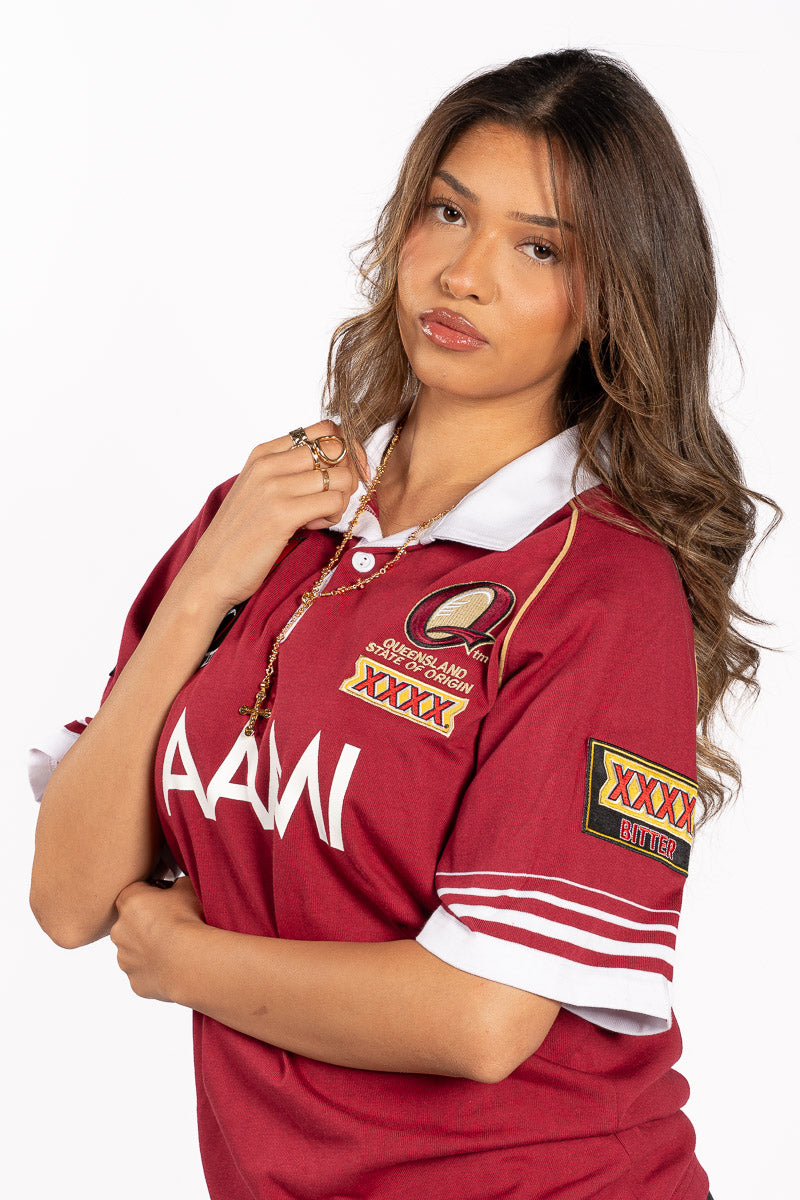 State of Origin QLD Maroons 2006 Retro Jersey - Womens