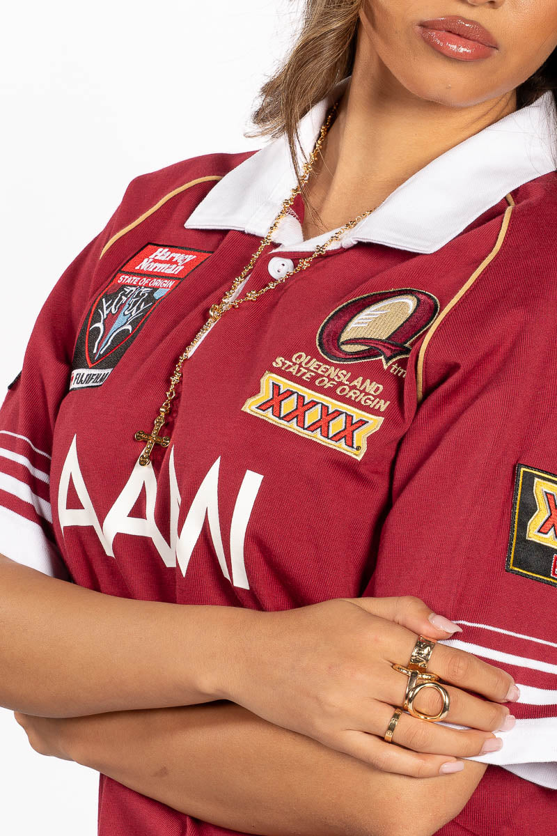 State of Origin QLD Maroons 2006 Retro Jersey - Womens