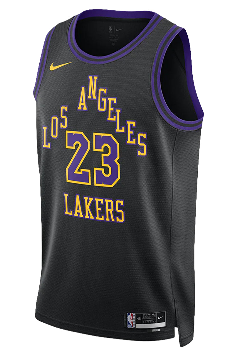 LA Lakers James City Edition Swingman NBA Jersey