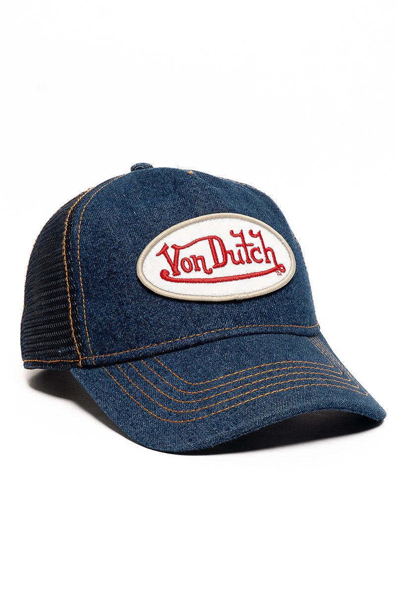 Von Dutch Throwback Denim Trucker Cap