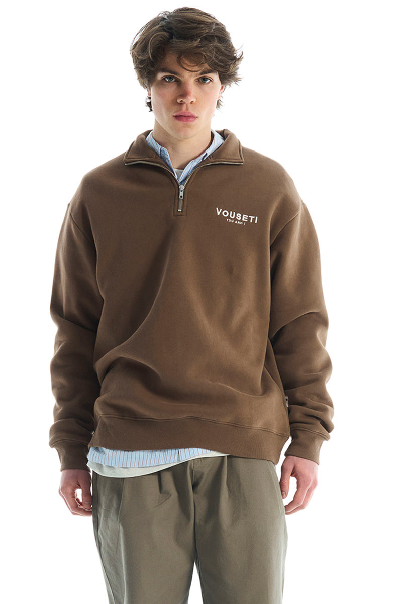 Vouseti OG Coffee Quarter Zip - Mens