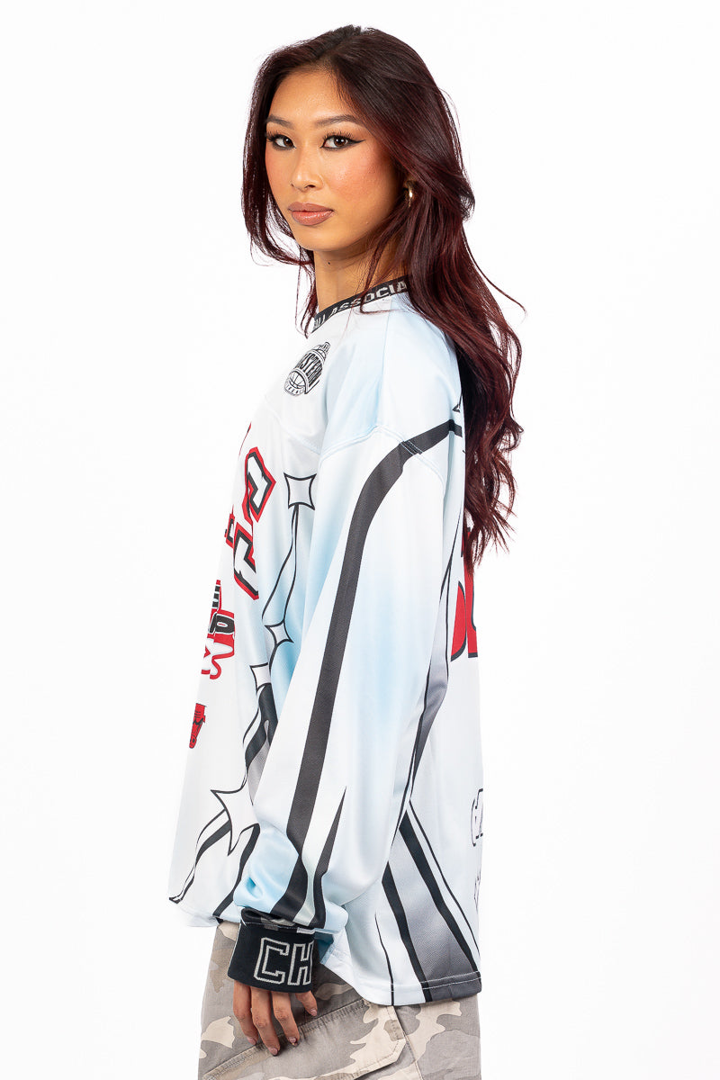 Chicago Bulls Rave Long-Sleeve Jersey - Womens