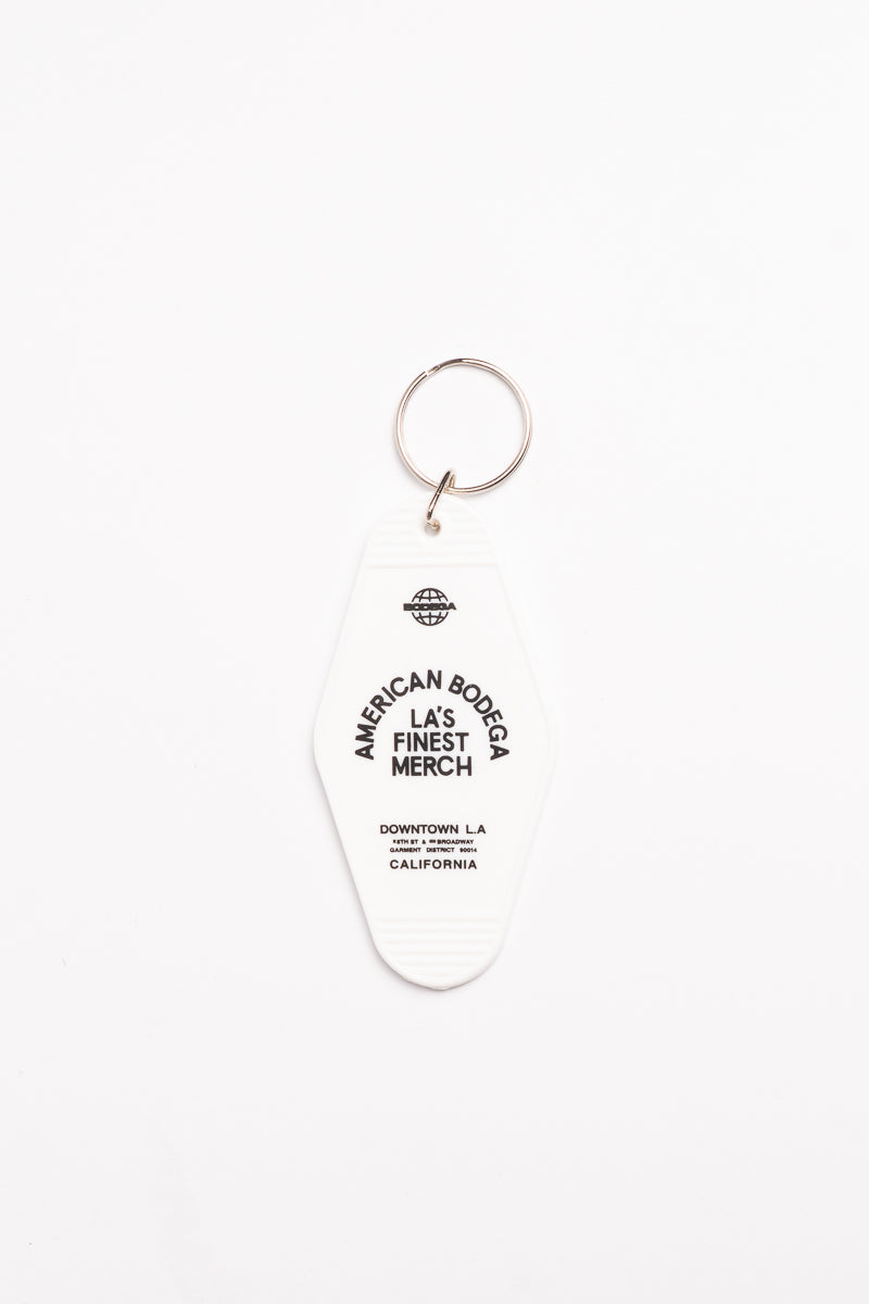 Bodega White Key Chain
