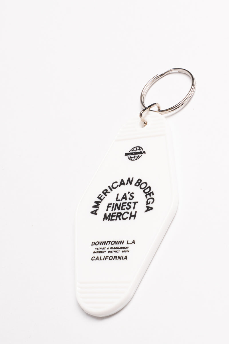 Bodega White Key Chain