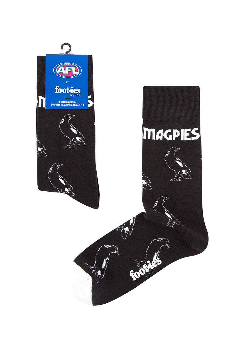 Collingwood Magpies AFL Mascot Organic Cotton Socks
