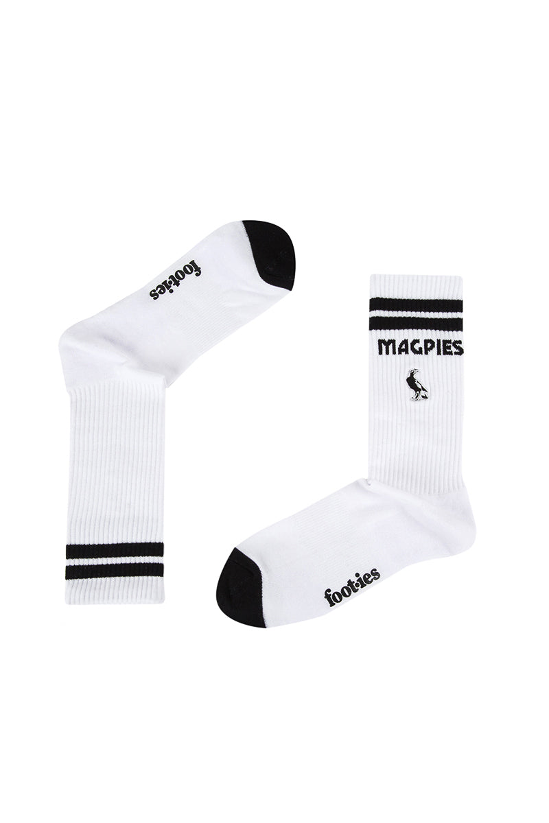 Collingwood Magpies AFL Mascot Sneaker Socks 2 Pack