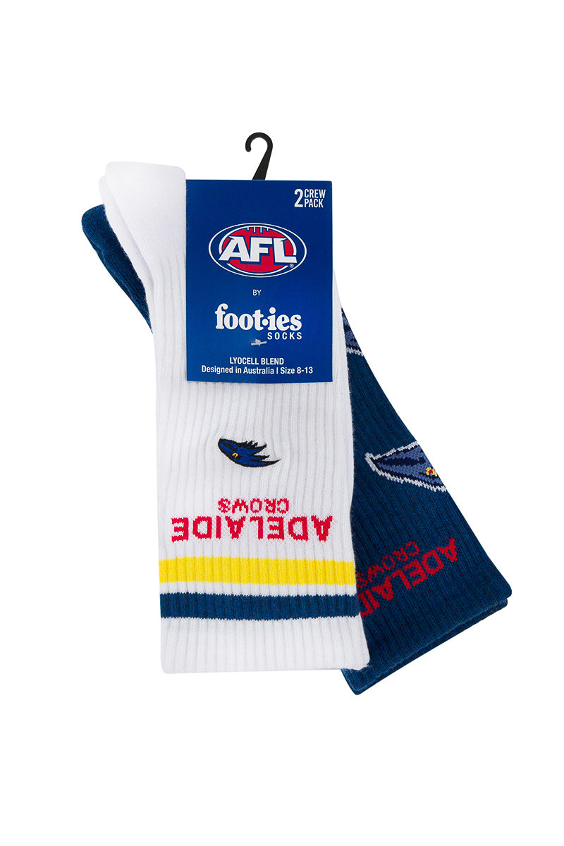 Adelaide Crows AFL Mascot Sneaker Socks 2 Pack