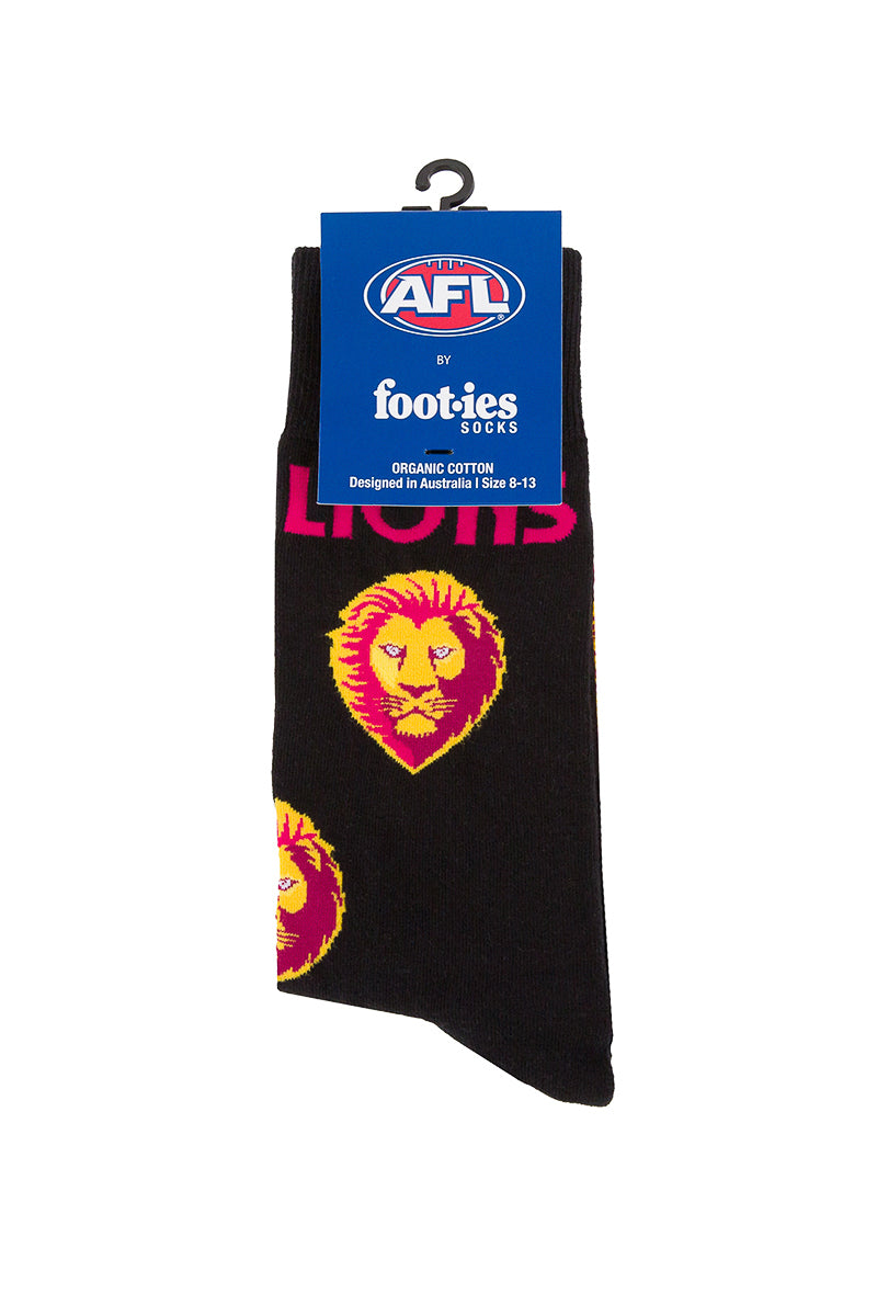 Brisbane Lions AFL Mascot Organic Cotton Socks