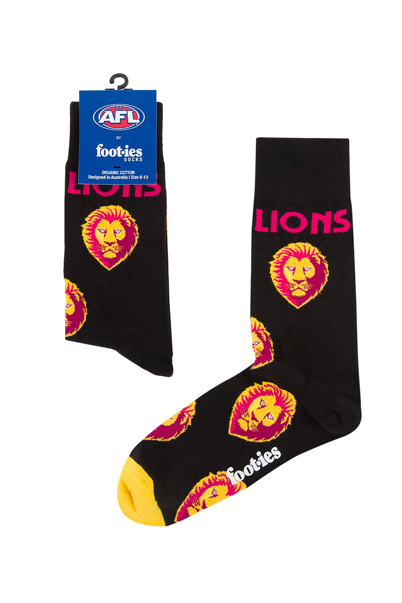 Brisbane Lions AFL Mascot Organic Cotton Socks