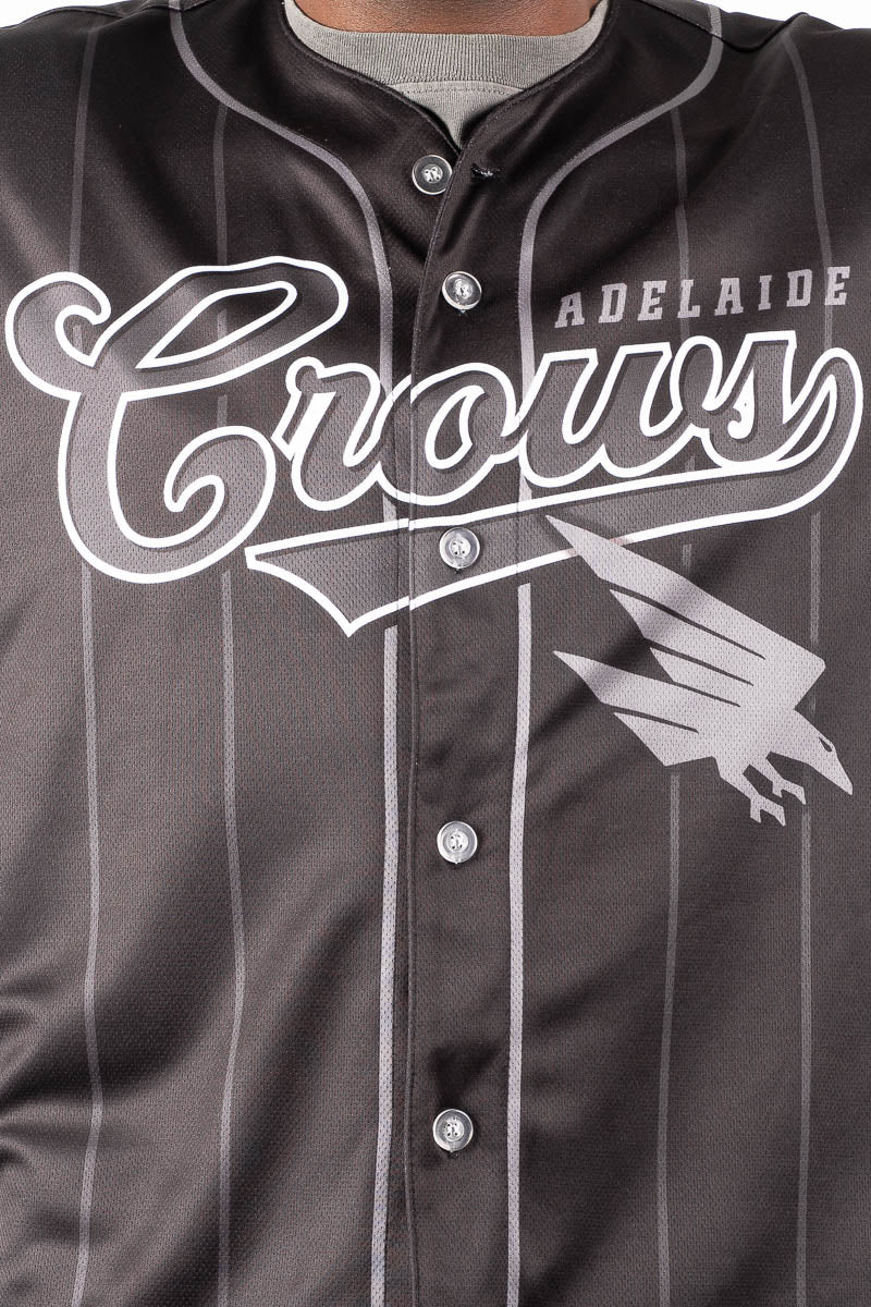 Adelaide Crows AFL Blackout Baseball Shirt