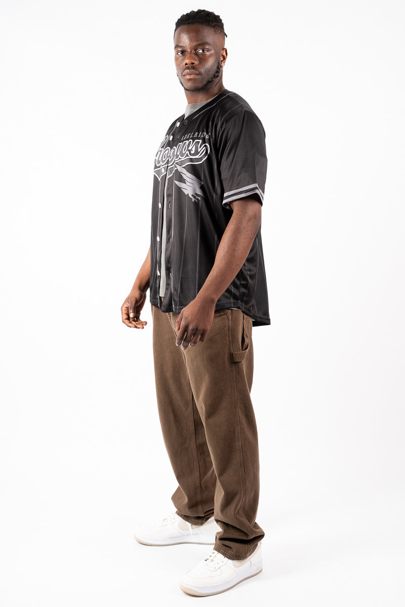 Adelaide Crows AFL Blackout Baseball Shirt