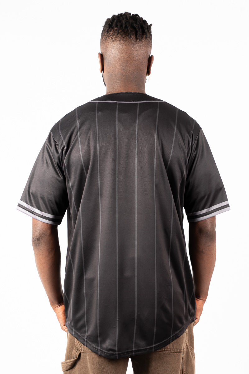 Collingwood Magpies AFL Blackout Baseball Shirt - Mens