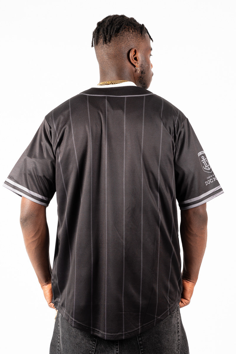 Freemantle Dockers AFL Blackout Baseball Shirt - Mens