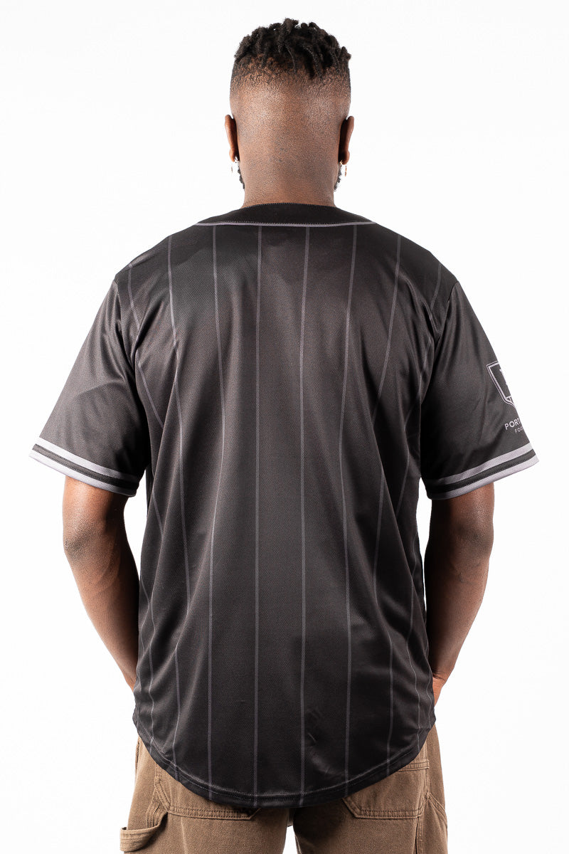 Port Adelaide Power AFL Blackout Baseball Shirt - Mens