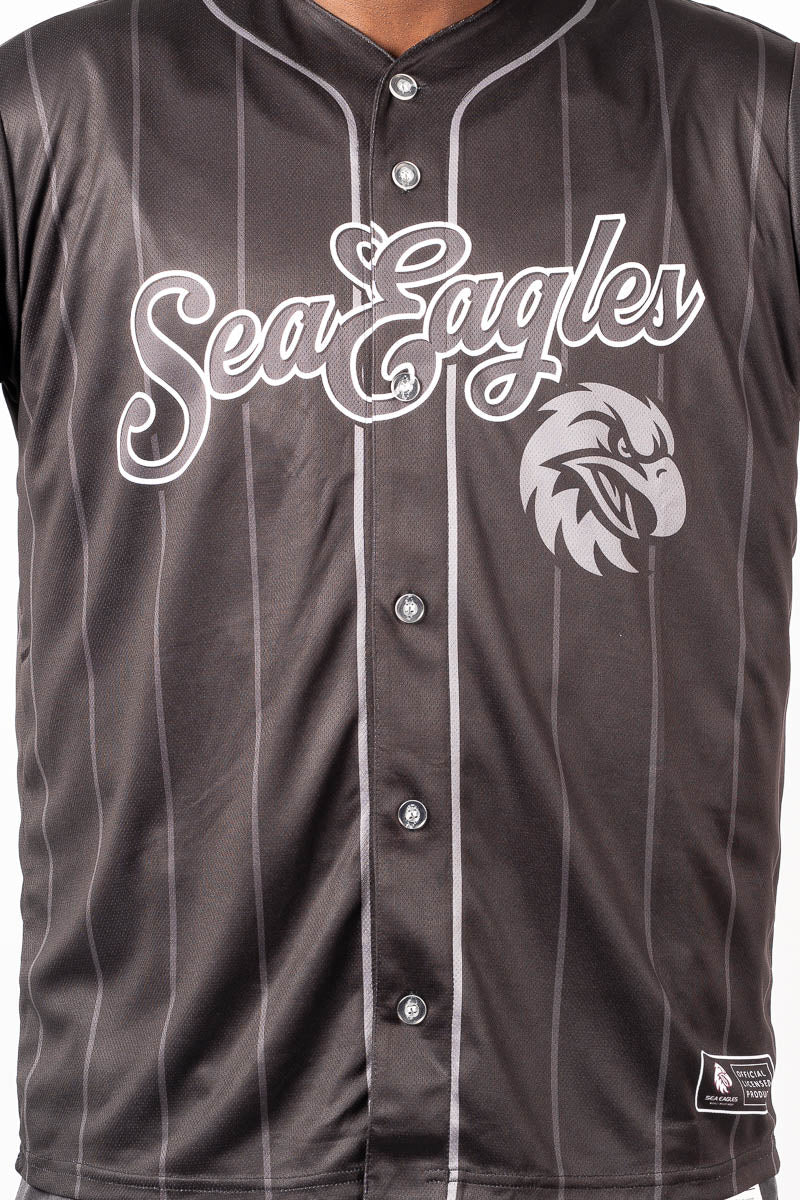 Manly Sea Eagles Blackout Baseball Shirt - Mens