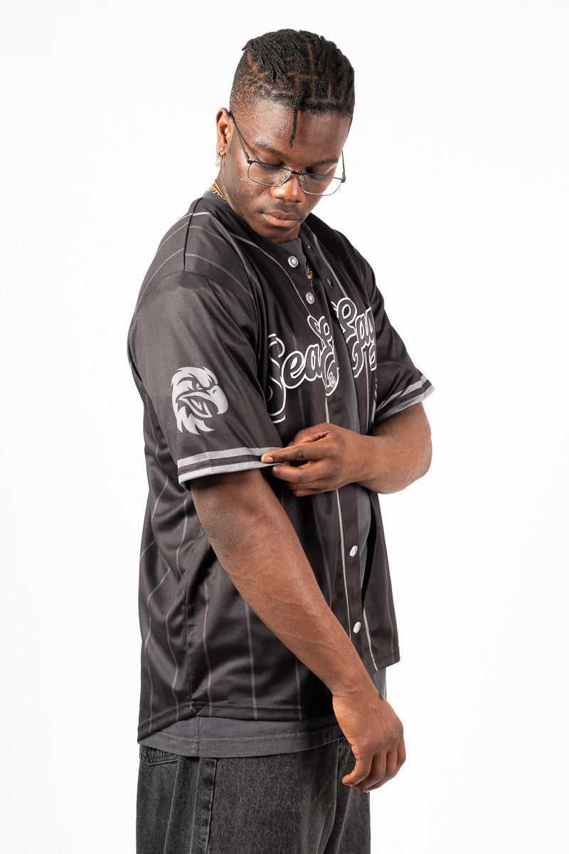 Manly Sea Eagles Blackout Baseball Shirt - Mens