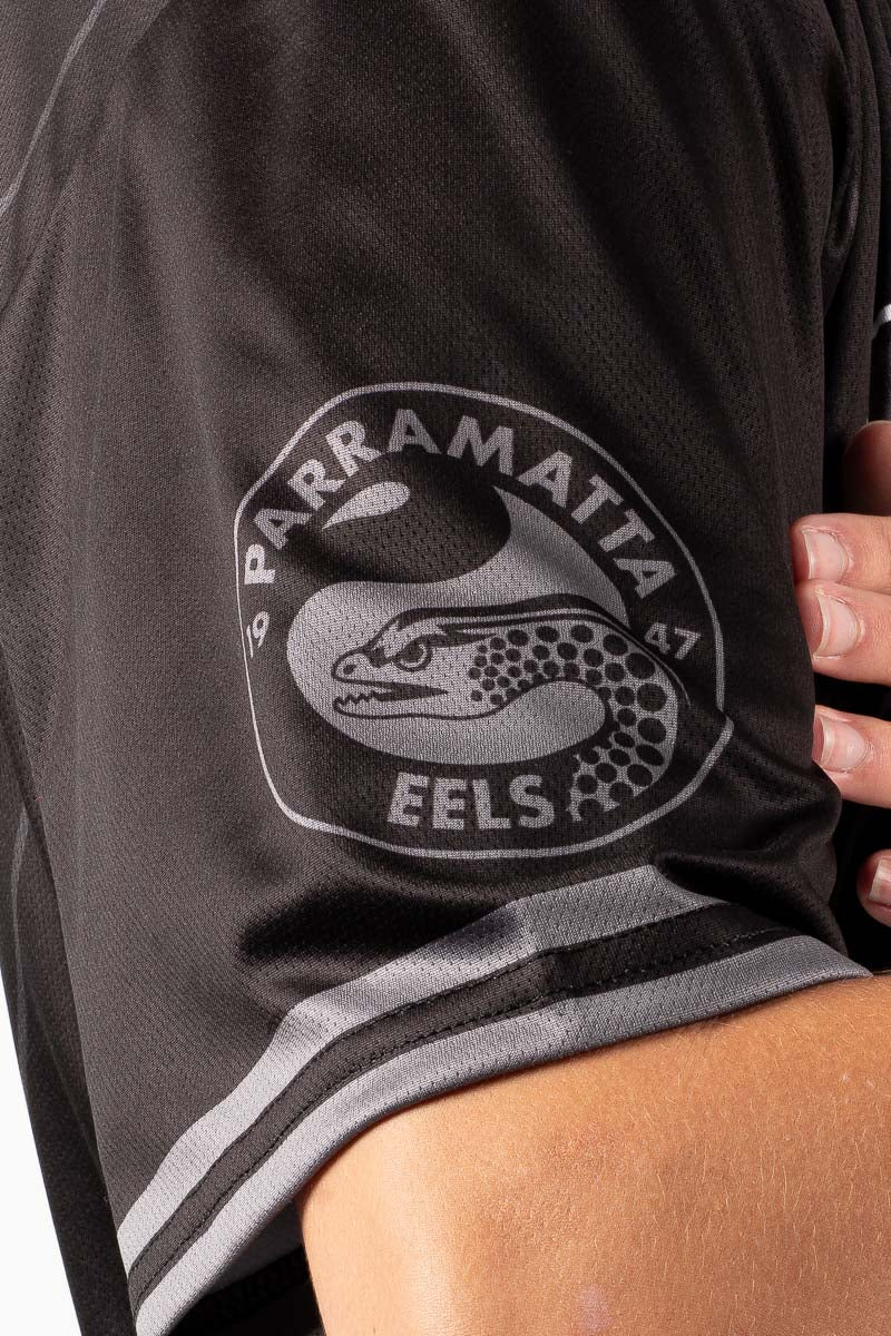 Parramatta Eels Blackout NRL Baseball Shirt - Mens