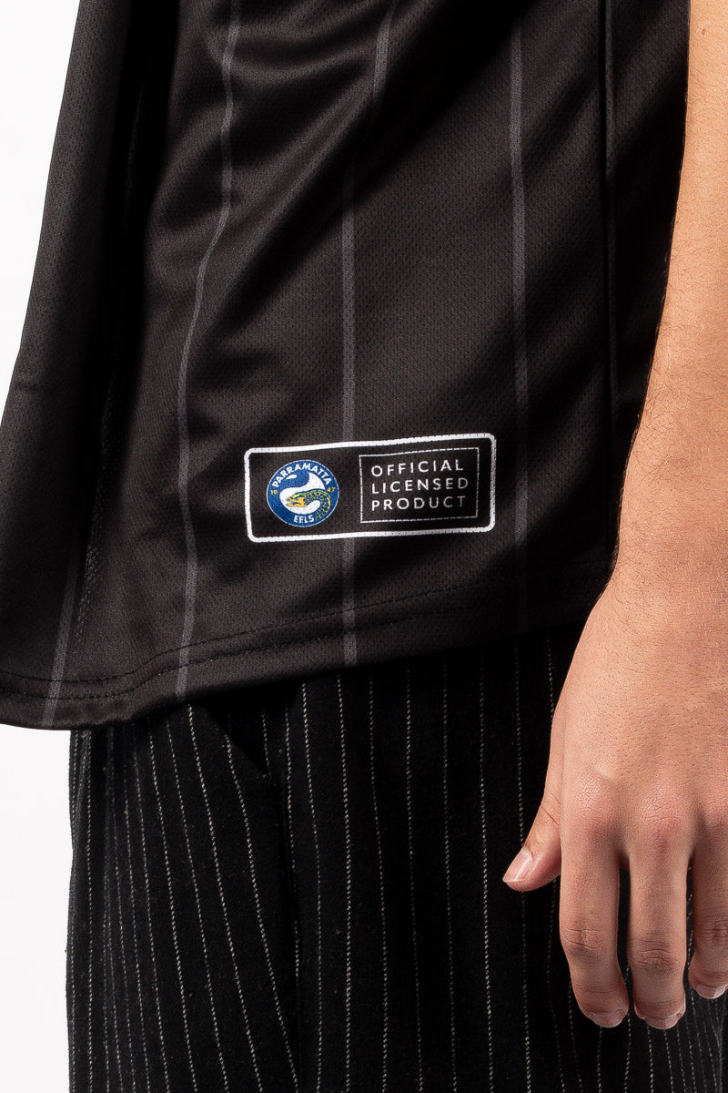 Parramatta Eels Blackout NRL Baseball Shirt - Mens