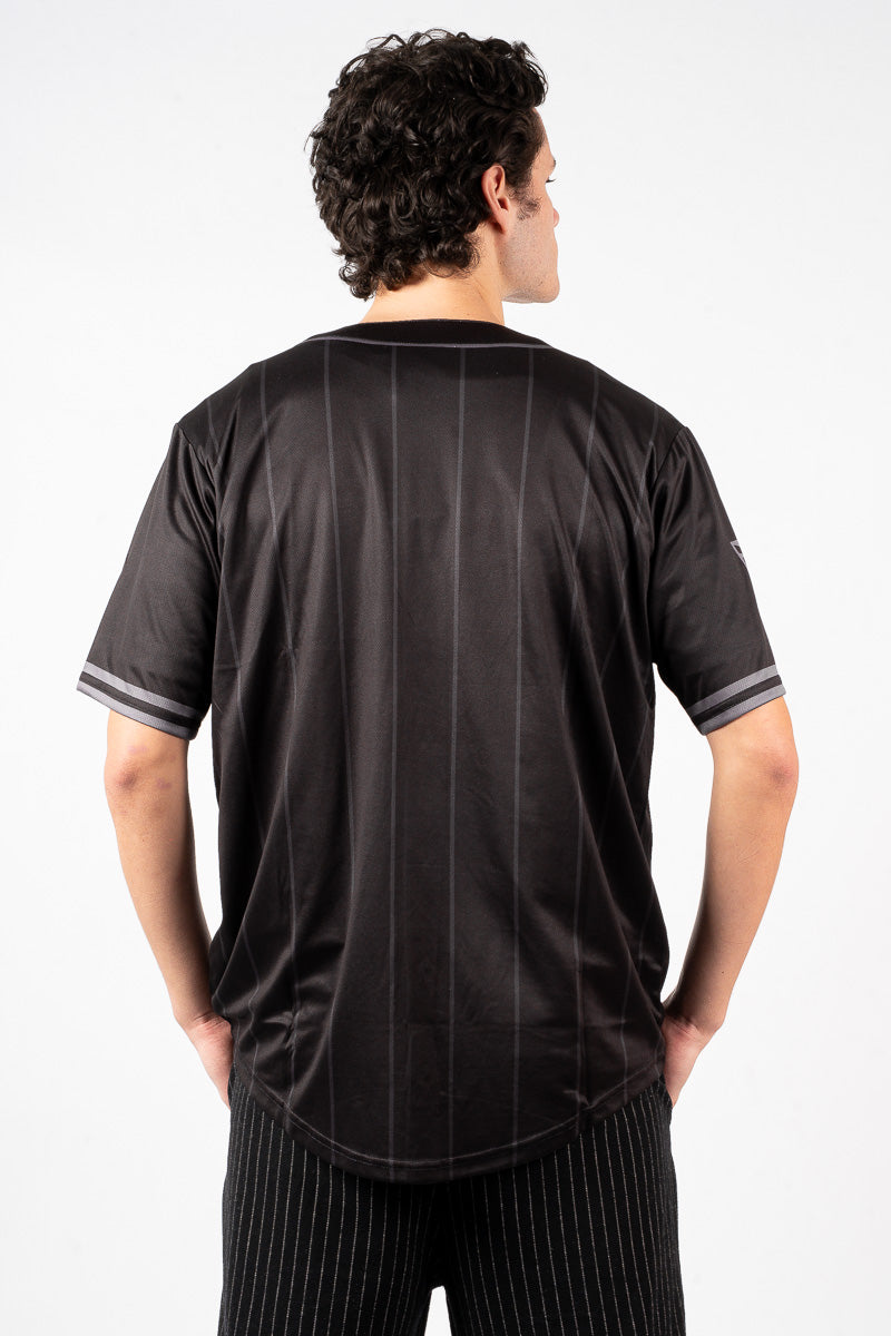 New Zealand Warriors Blackout NRL Baseball Shirt - Mens