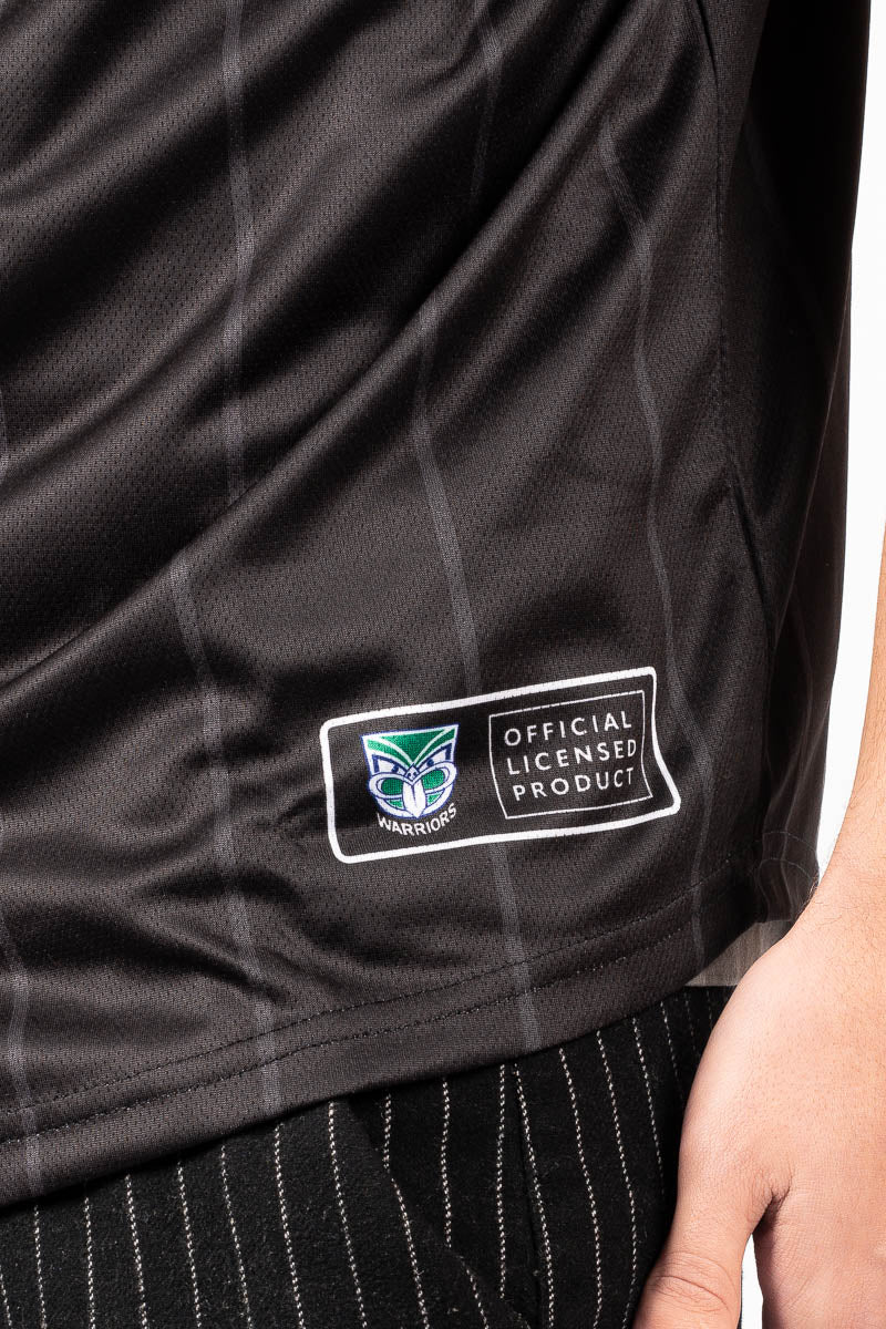 New Zealand Warriors Blackout NRL Baseball Shirt - Mens