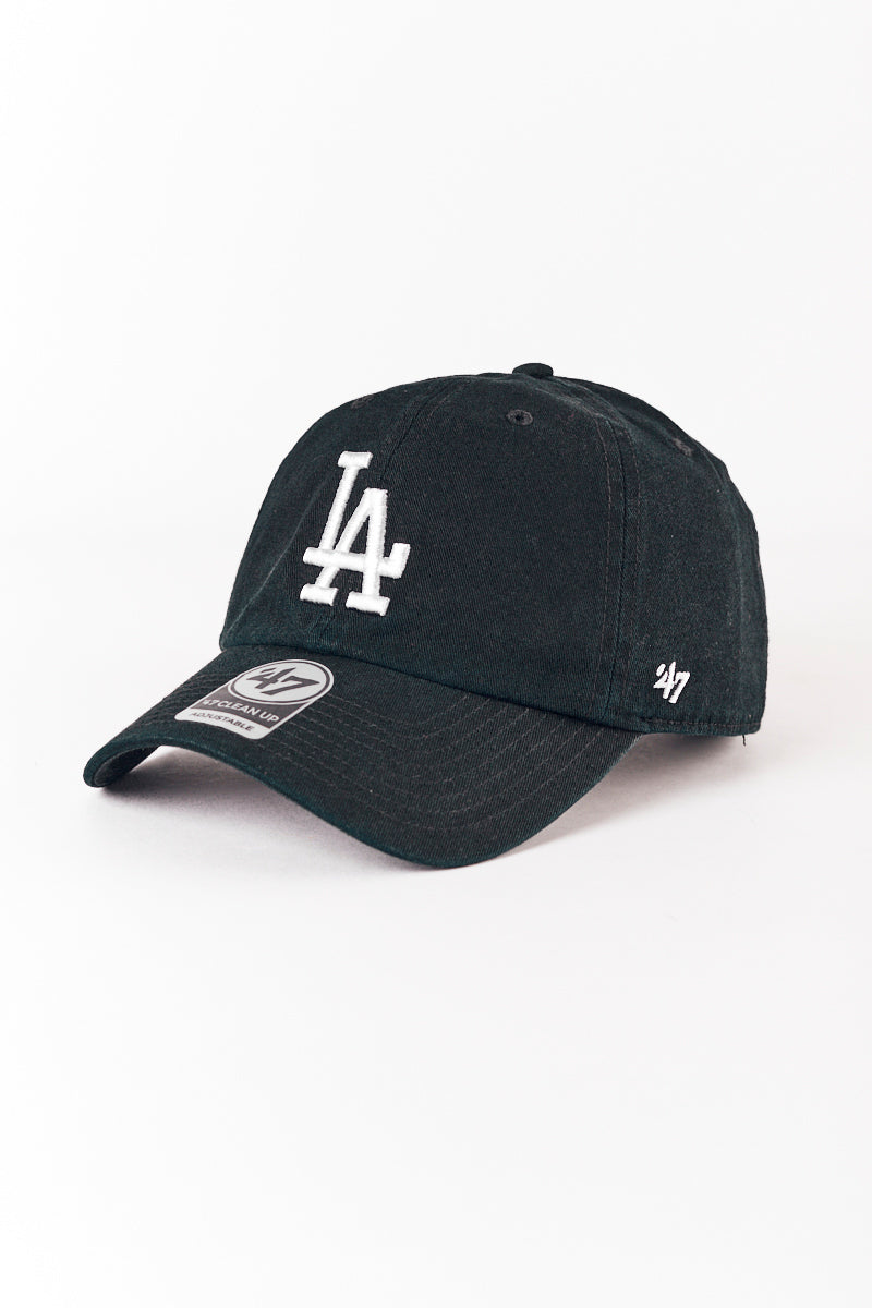 L.A Dodgers Clean Up '47 Strapback in Black - Mens