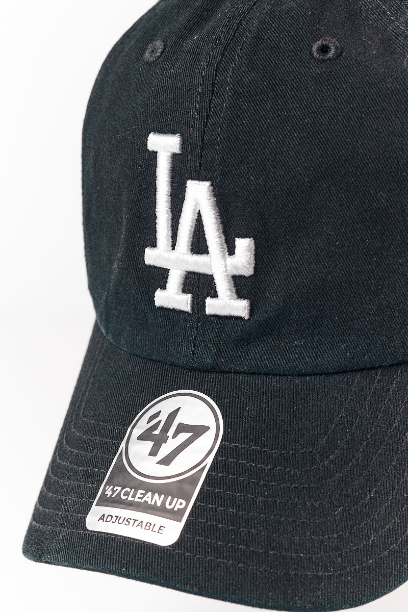 L.A Dodgers Clean Up '47 Strapback in Black - Mens