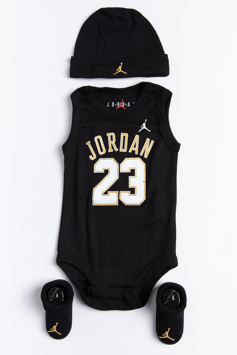 Jumpman Bodysuit, Hat and Booties Baby Box Set