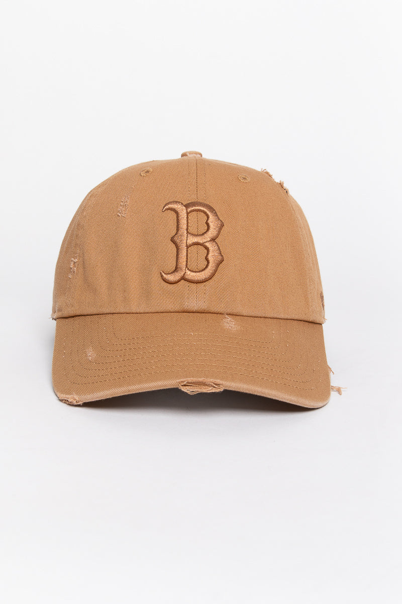 Boston Red Sox Distressed Camel 47 Clean Up Cap