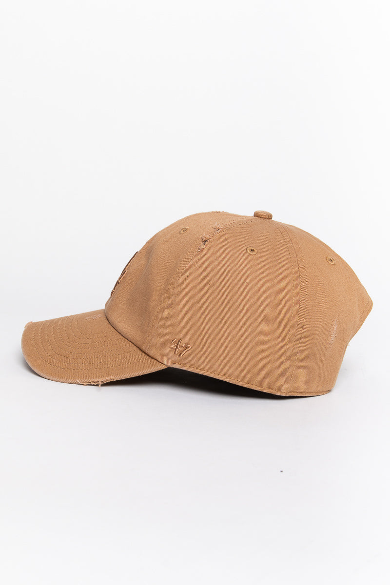 NY Yankees Distressed Camel 47 Clean Up Cap