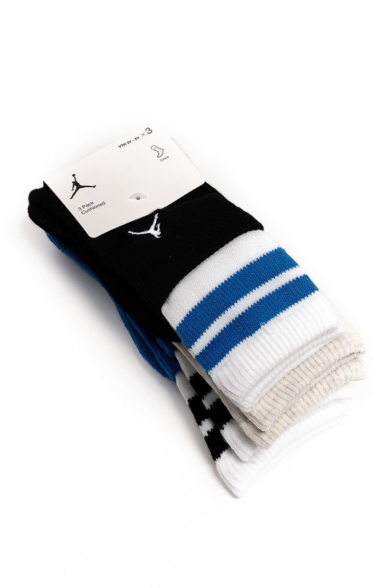 Jordan Kids 3-Pack MVP Crew Socks