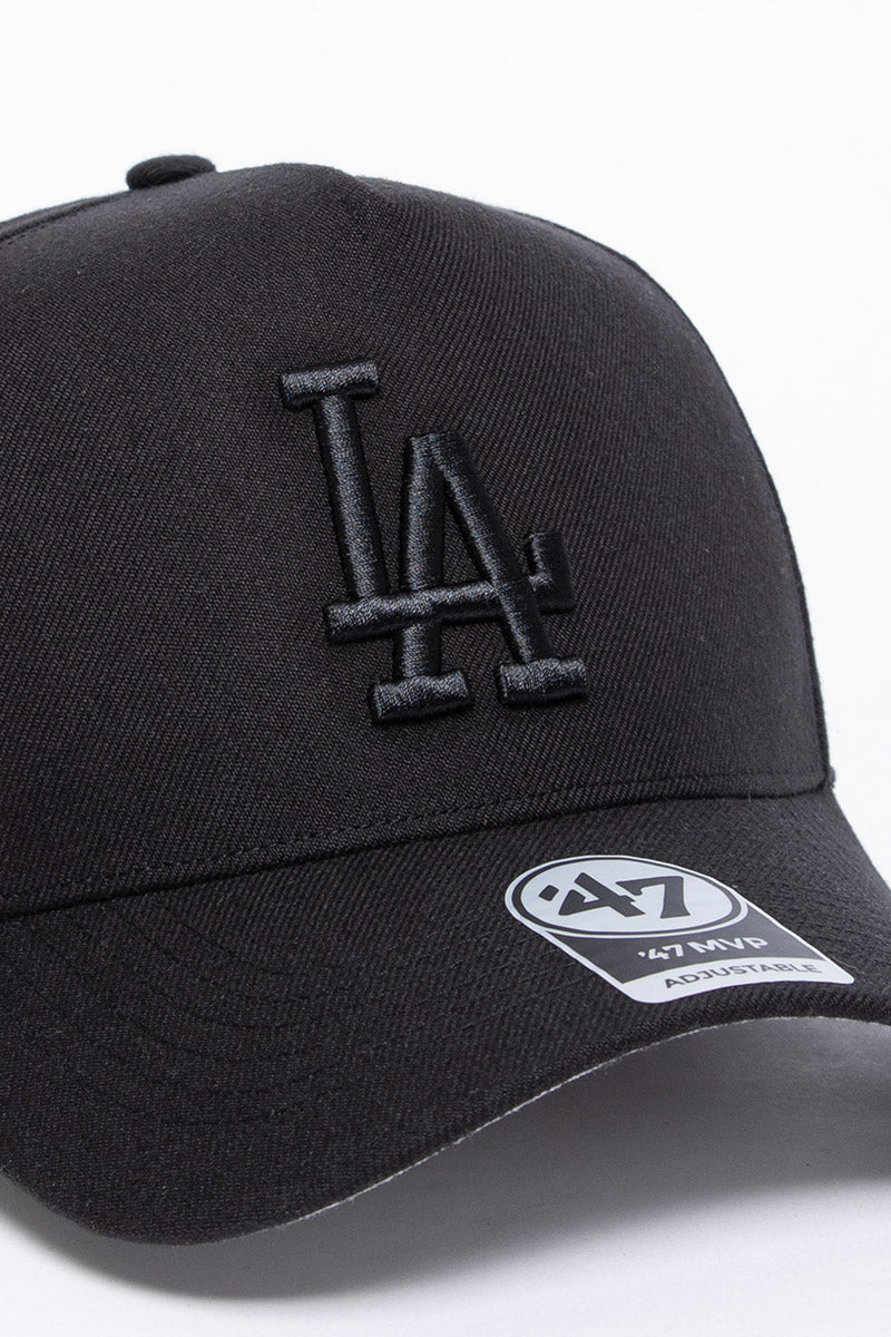 L.A Dodgers Core MVP Pinch Crown Snapback in Black/Black - Mens