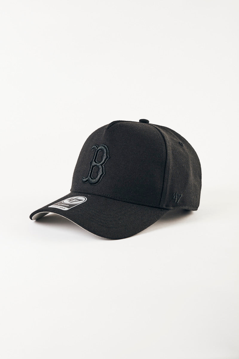 Boston Red Sox Core MVP Pinch Crown Snapback in Black/Black - Womens