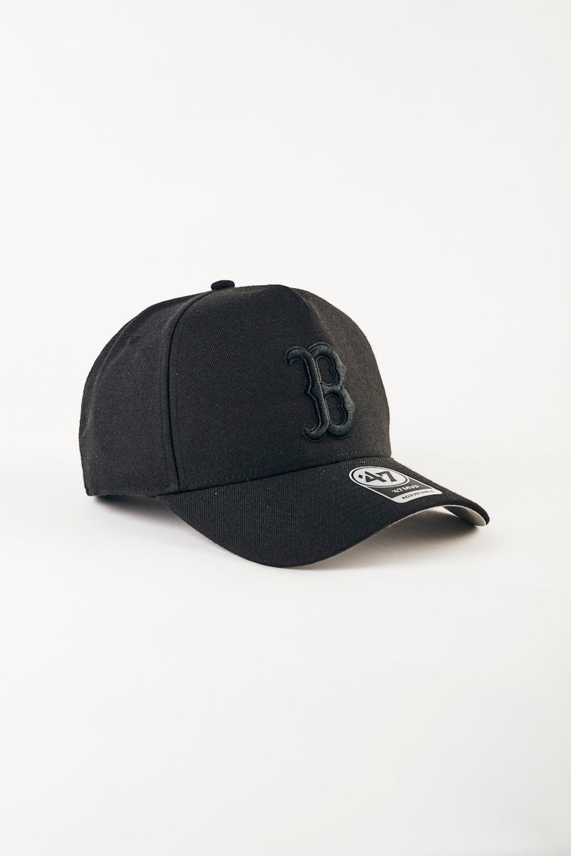 Boston Red Sox Core MVP Pinch Crown Snapback in Black/Black - Womens