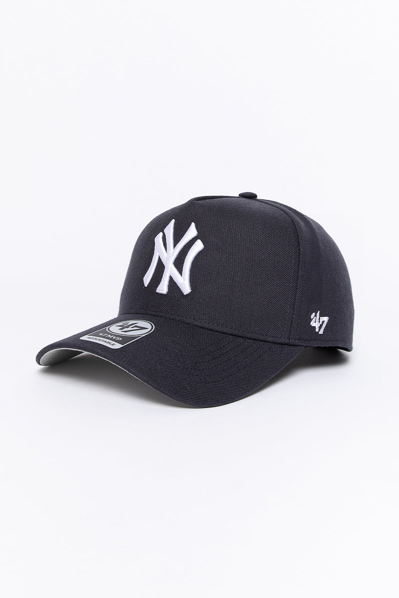 NEW YORK YANKEES 47 BRAND PINCH CROWN MVP SNAPBACK- NAVY/WHITE