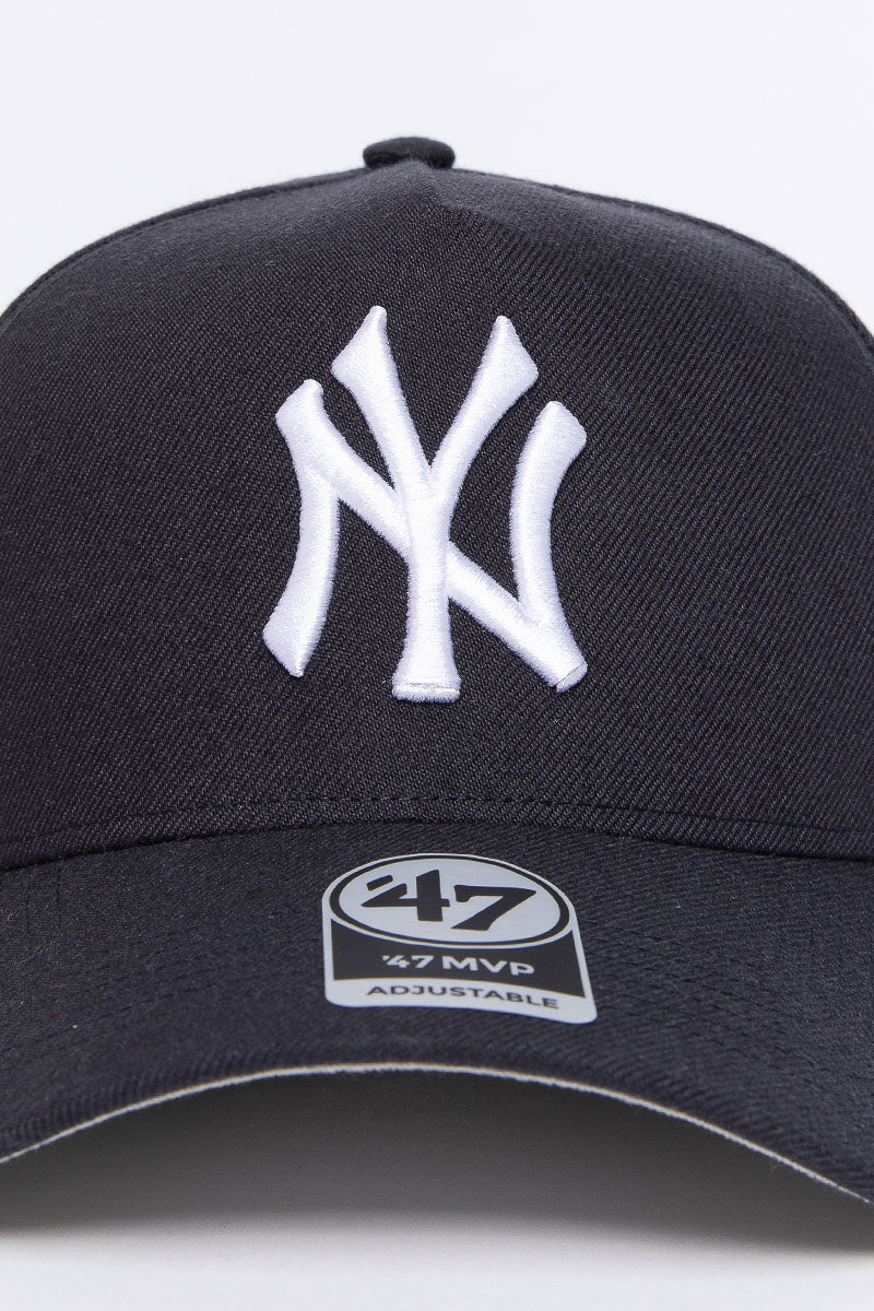NEW YORK YANKEES 47 BRAND PINCH CROWN MVP SNAPBACK- NAVY/WHITE