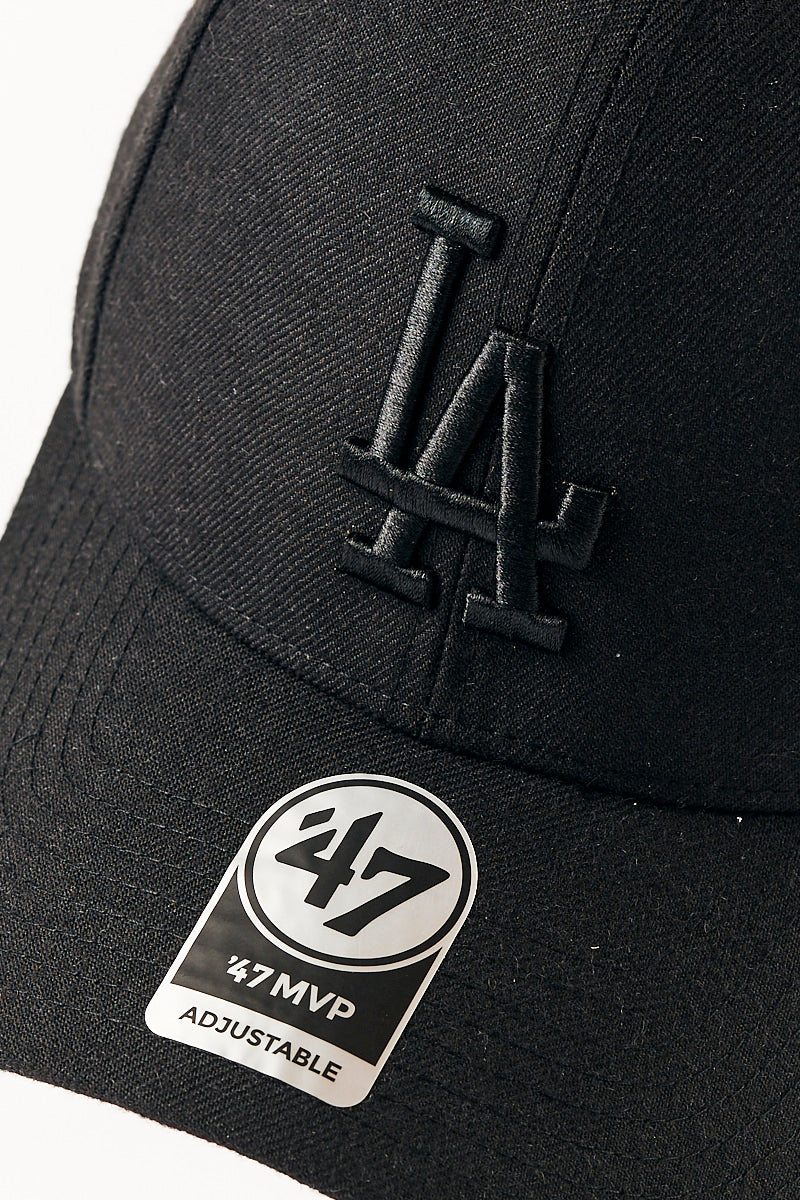 L.A Dodgers Black on Black MVP Snapback - Mens