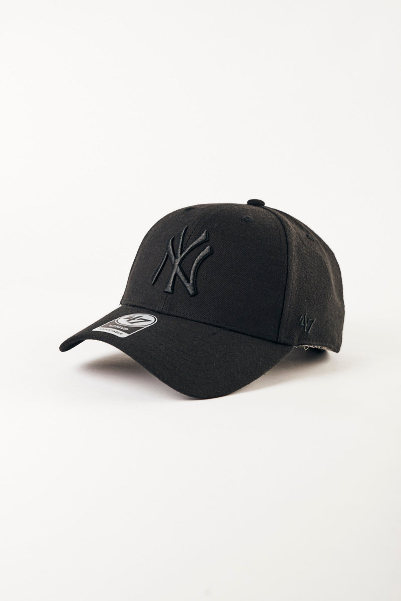 New York Yankees Black on Black MVP Snapback - Mens