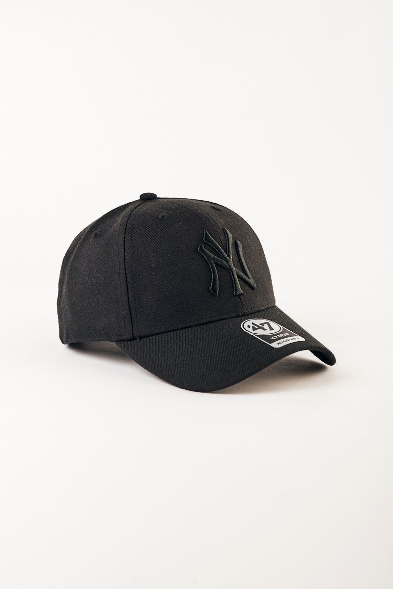 New York Yankees Black on Black MVP Snapback - Mens