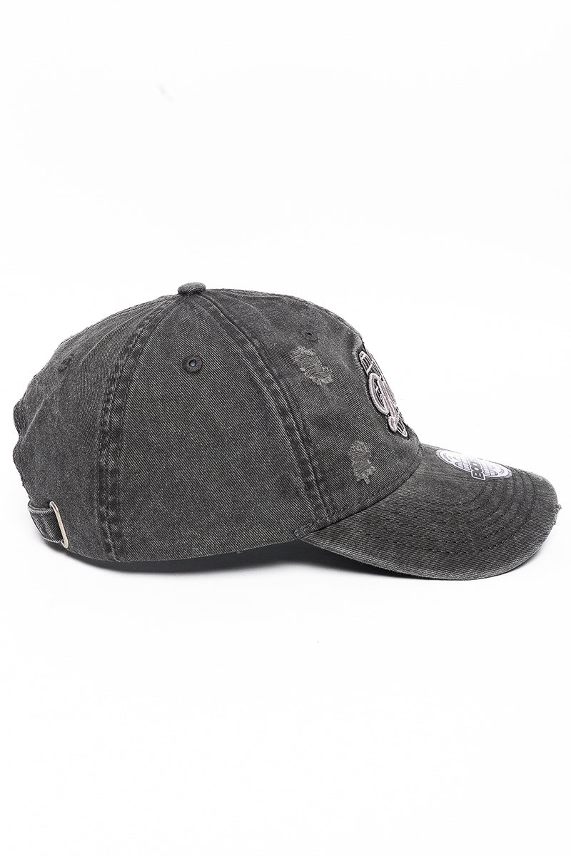 American Bodega Globe Washed Black Distressed Cap  - Mens