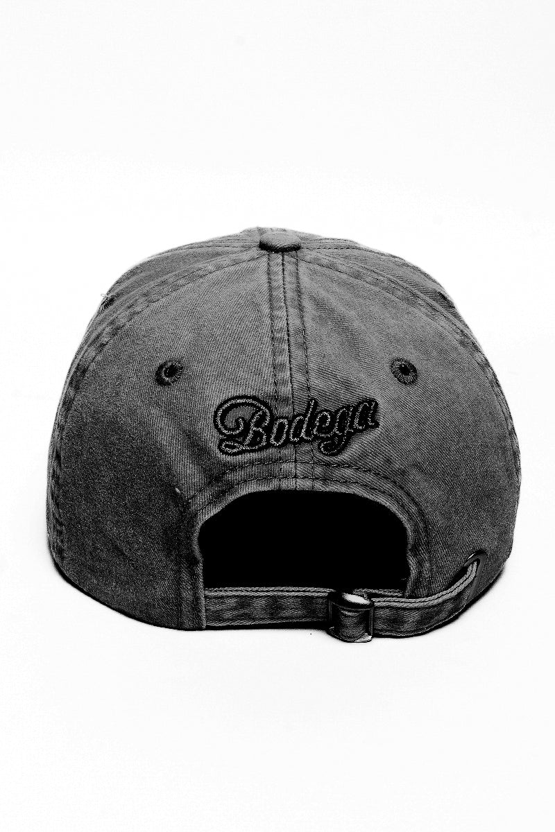 American Bodega Globe Washed Black Distressed Cap  - Mens