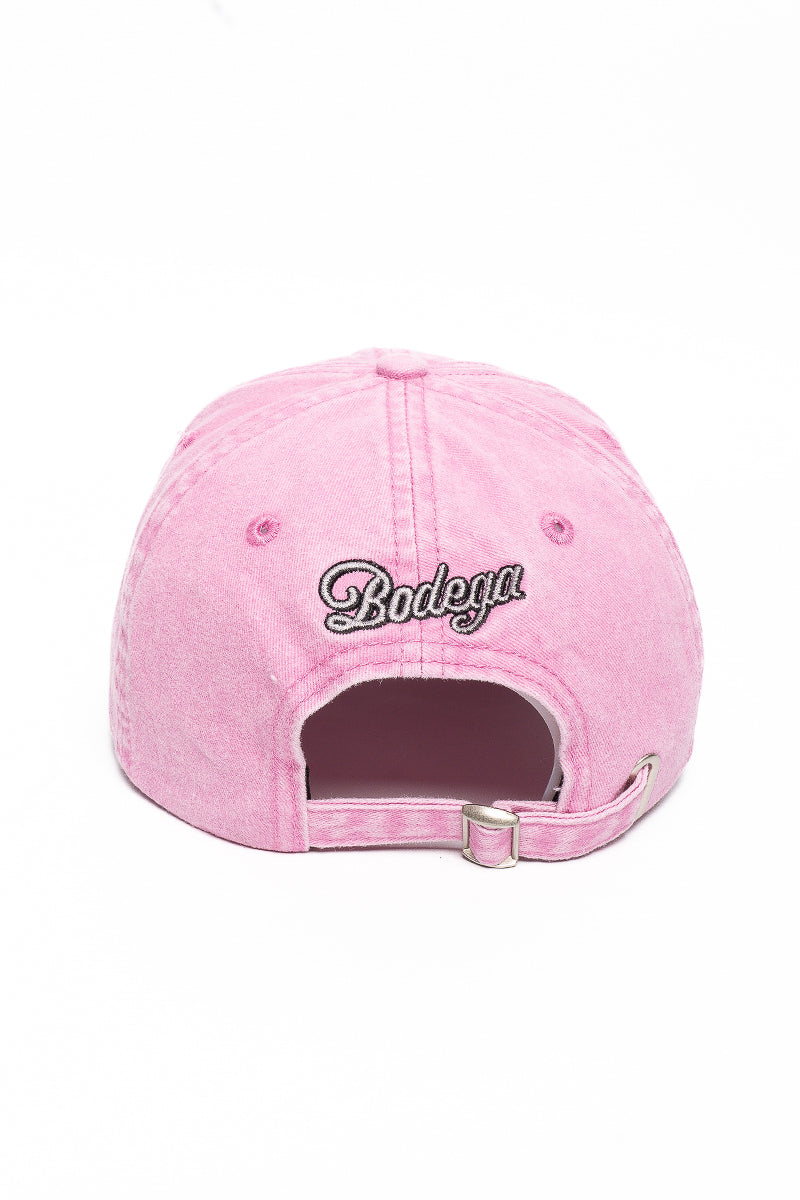 American Bodega Globe Washed Pink Distressed Cap - Mens