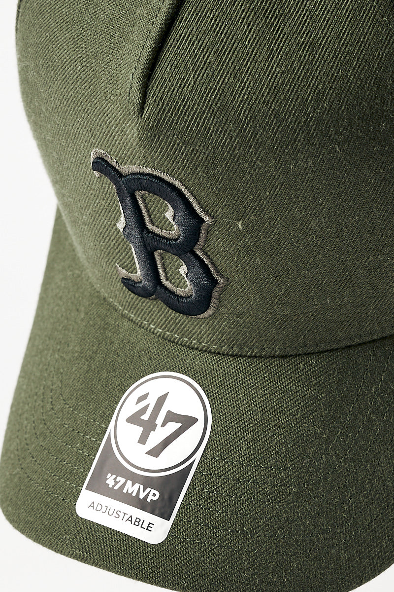 Boston Red Sox '47 Replica MVP DT Snapback in Olive/Black - Womens
