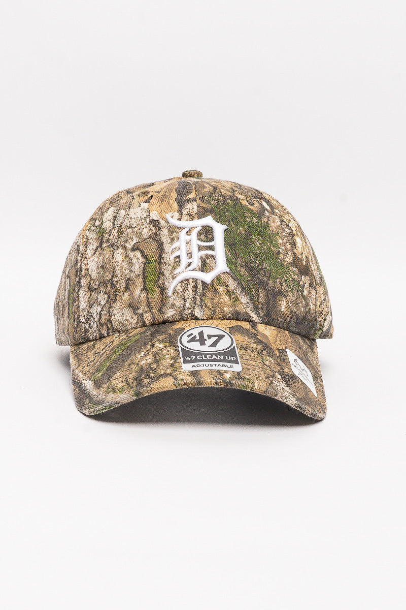 Detroit Tigers Realtree Camo Clean Up Cap - Womens