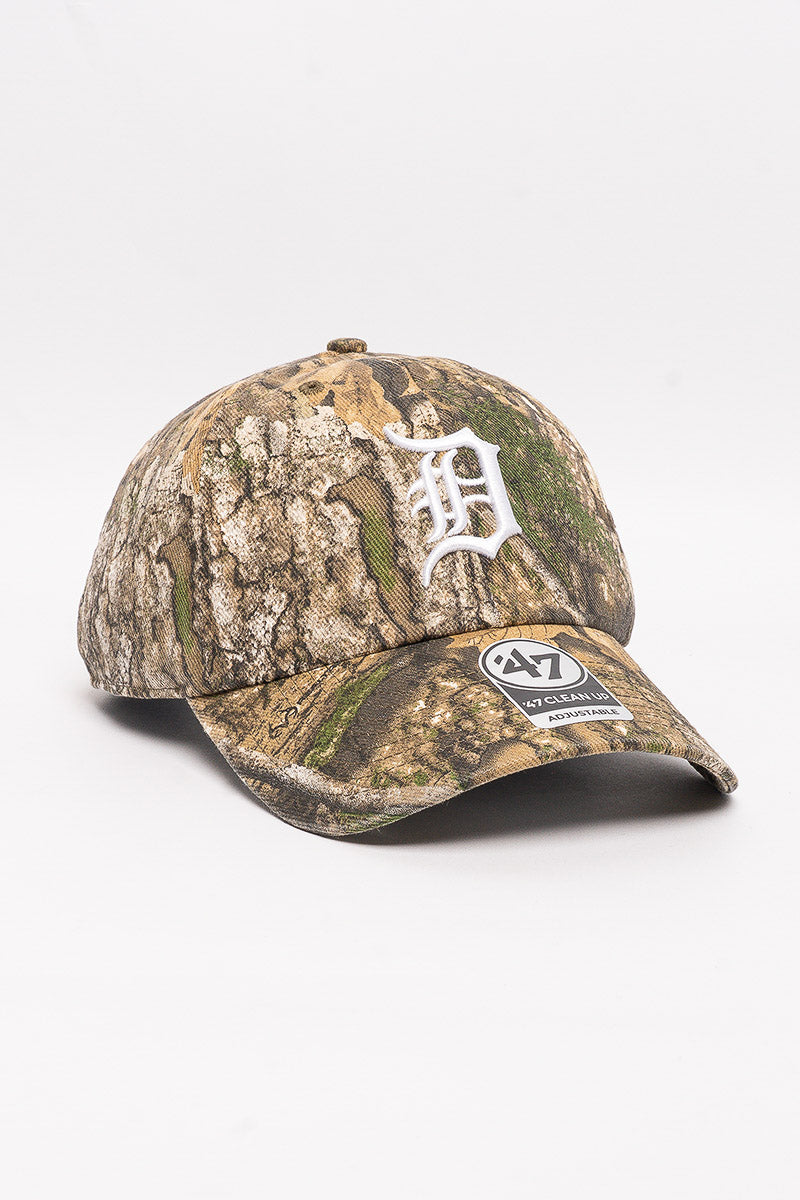 Detroit Tigers Realtree Camo Clean Up Cap - Womens
