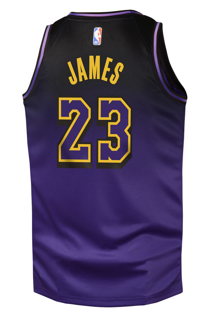 LA Lakers LeBron James City Edition Youth Jersey